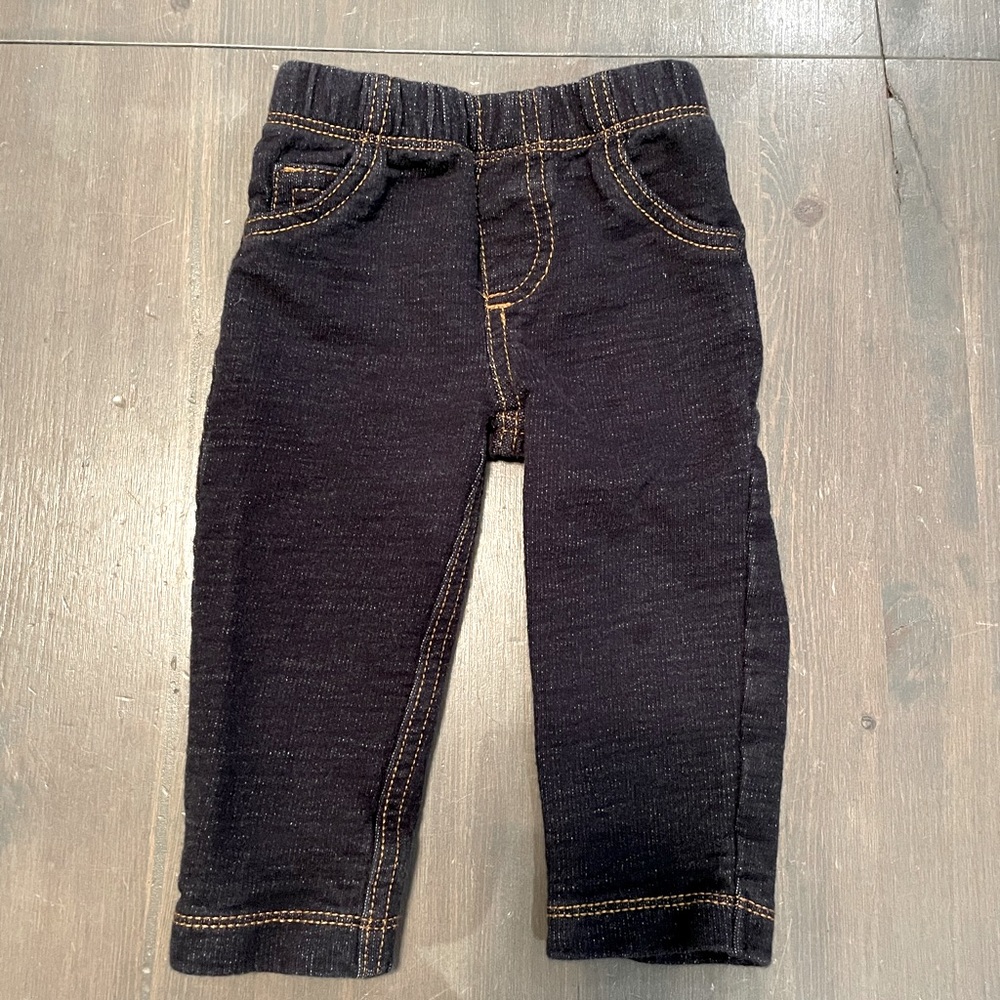 4/$15🌸 Baby “jeans” 100% cotton 9M